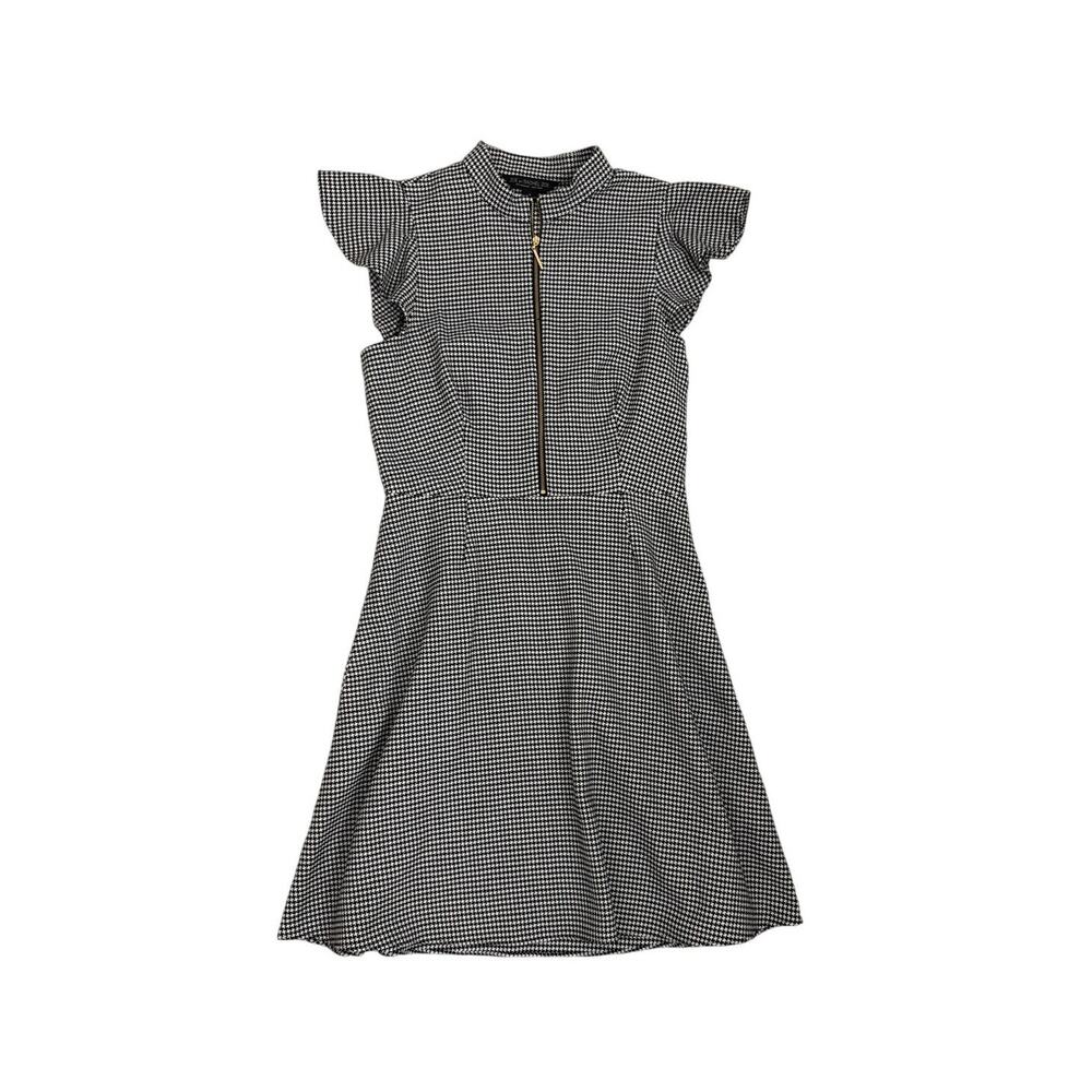 Rachel Zoe Black Preppy Classic Timeless Capsule Flutter Sleeve Dress Size 4